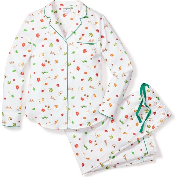 VGUC Petite Plume Twill Pajama Set in Shades of Autumn - Picture 3 of 6